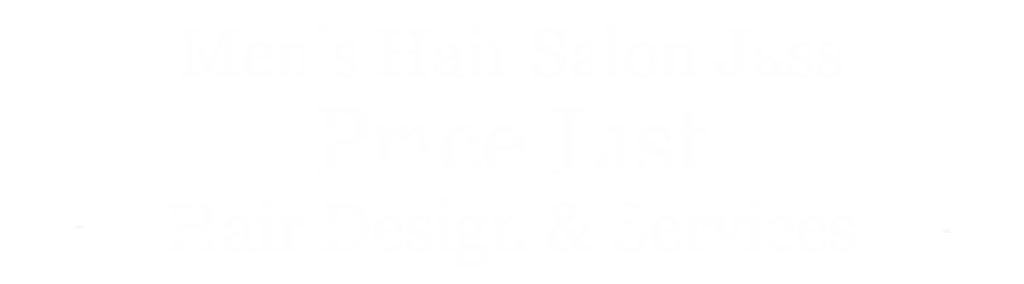 Hair Menu Price List 2024 | ヘアーメニュー