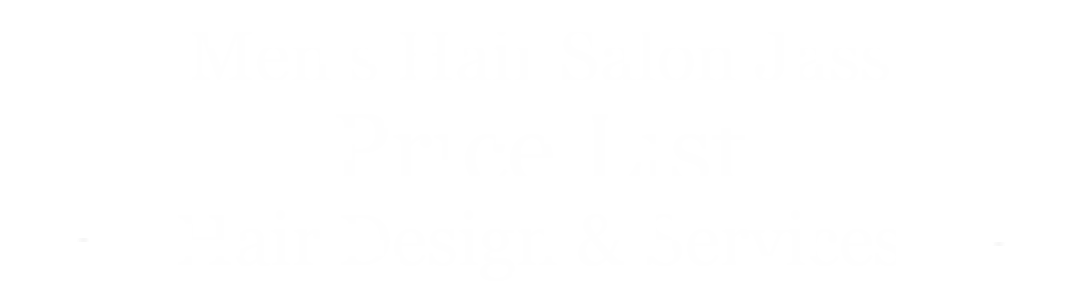 Hair Menu Price List 2024 | ヘアーメニュー